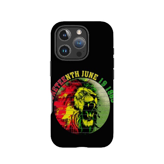 Juneteenth lion Black Pride African American IPhone Cases
