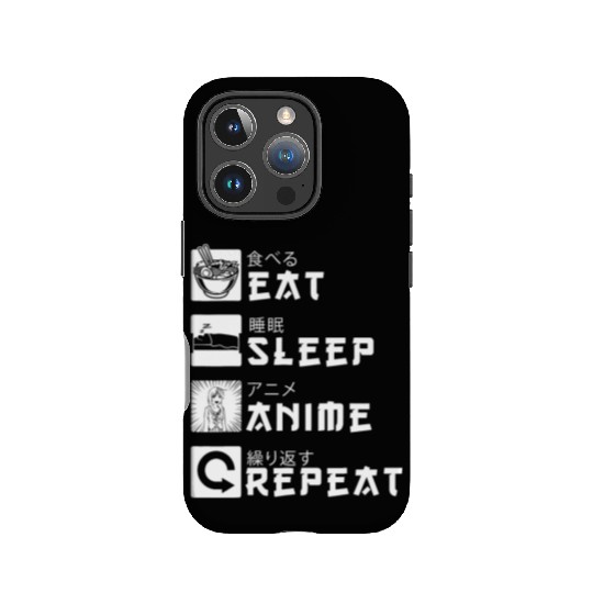 Eat Sleep Anime Repeat Japanese Manga Lover Cospla IPhone Cases