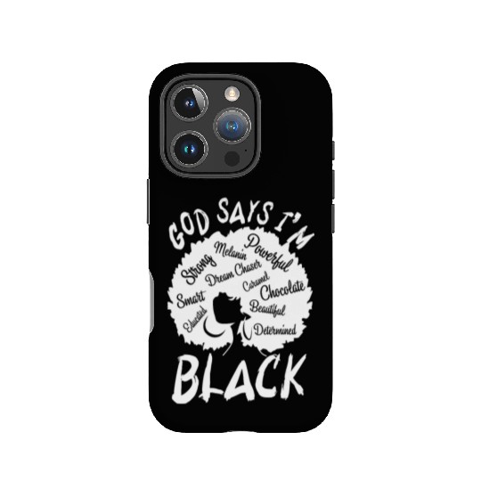 African American Girl God Says I Am Black Pride IPhone Cases