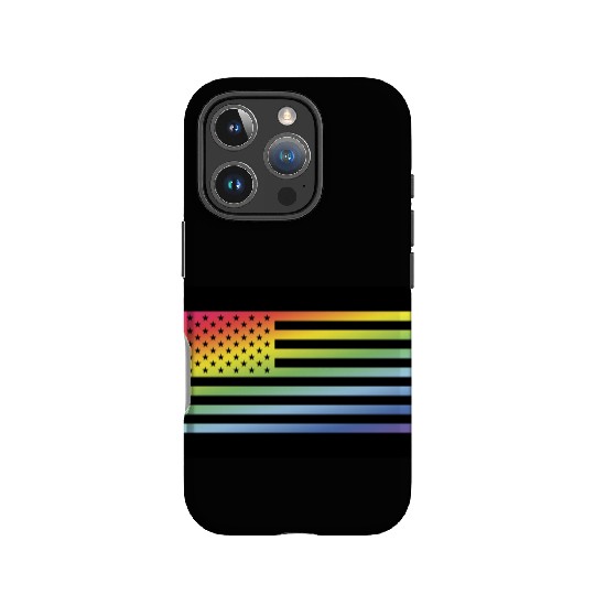 Stars And Stripes / Rainbow Flag (USA / Poster) IPhone Cases