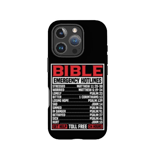 Bible Verse Emergency Numbers Christian Hotline Ps IPhone Cases