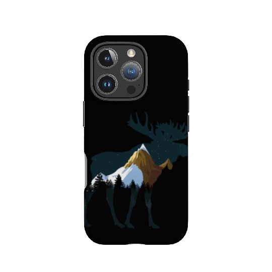 Night Forest Moose IPhone Cases