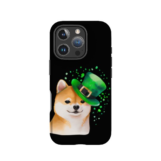 St Patrick's Day Irish Shiba Inu Saint Patrick IPhone Cases