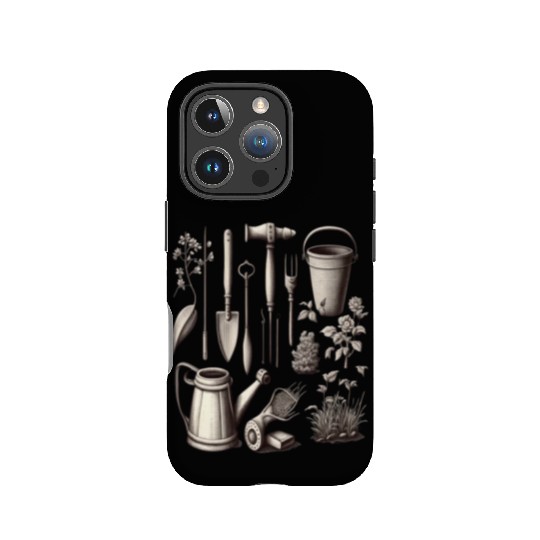 Florist Gardener Dad Grayscale Gardening Tools IPhone Cases