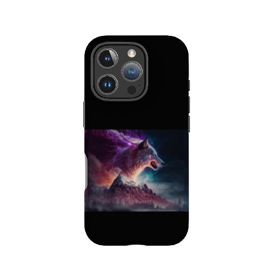 Electric Mountain, Violet Skies, and a Luminous Wo IPhone Cases