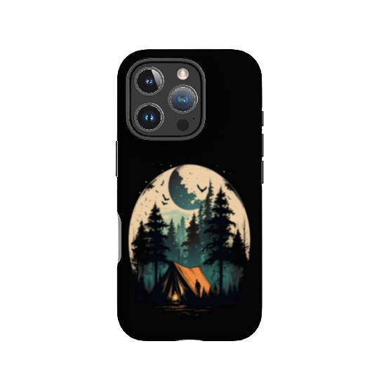 I Love Camping Cool Camping Trip Big Moon IPhone Cases