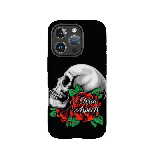 CA SKULL AND ROSES IPhone Cases