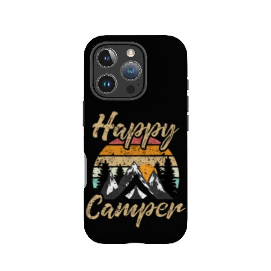 Funny Camping Hiking Lover Present Happy Camper Gi IPhone Cases