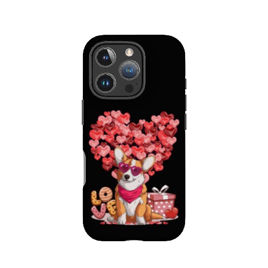 Welsh Corgi Lover Red Hearts Valentine Corgi Owner IPhone Cases