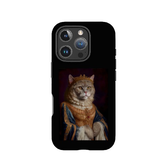 Selkirk Rex King Cat Breed Portrait Royal Renaissa IPhone Cases