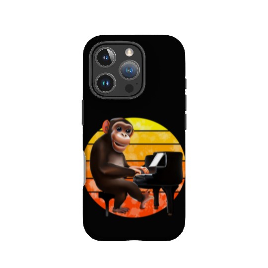 Monkey at the piano IPhone Cases