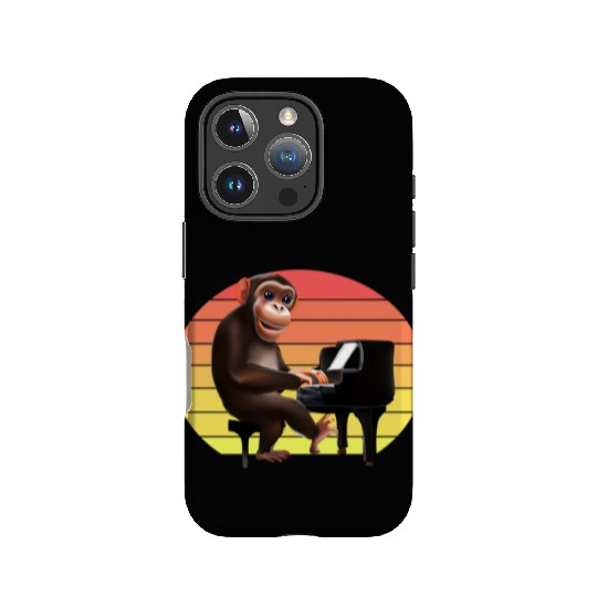 Monkey at the piano IPhone Cases