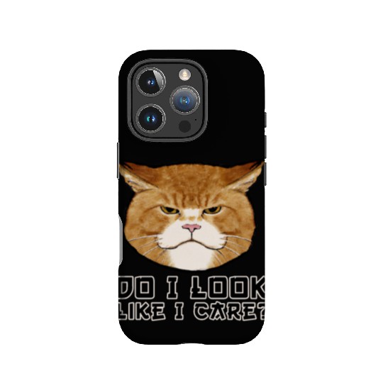Mad Cat Do I Look Like I Care Japan Style Kitty IPhone Cases