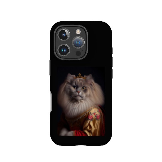 British Longhair Queen Cat Breed Portrait Royal Re IPhone Cases