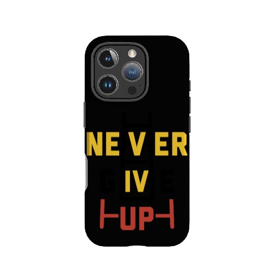 never give up Coordinate's design IPhone Cases