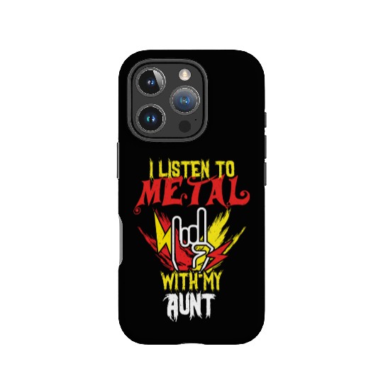 Metal With Aunt Metal Kid Music Lover Rocker IPhone Cases