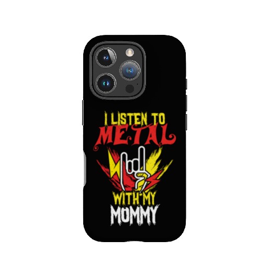 Metal With Mommy Metal Kid Music Lover Rocker IPhone Cases