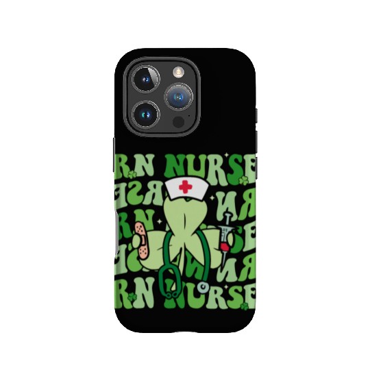 Groovy Registered Nurse Funny Shamrock IPhone Cases