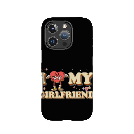 I Heart My Girlfriend Love Valentine Groovy Couple IPhone Cases