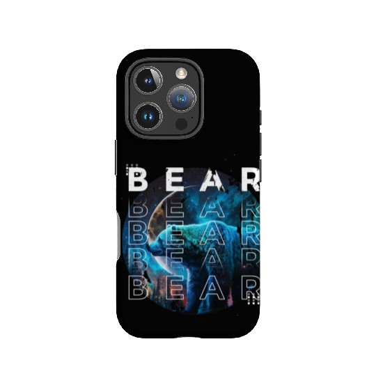 Midnight Roar: A Bear's Lunar Adventure IPhone Cases