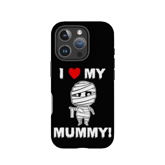 Kids Cute I Love My Mummy Funny Halloween graphic IPhone Cases