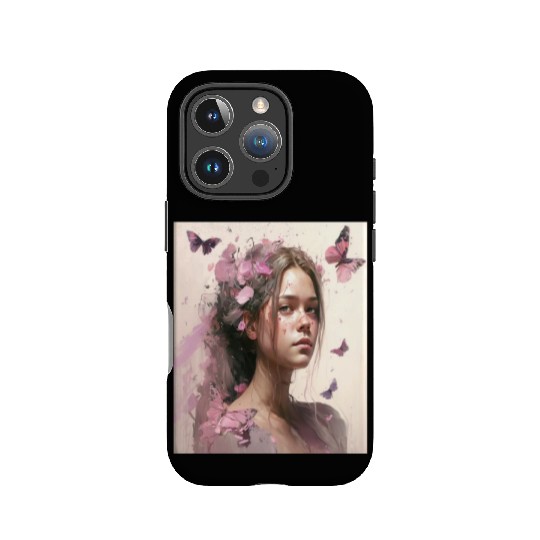 Breast Cancer Survivor Pink Flower Hair Girl IPhone Cases