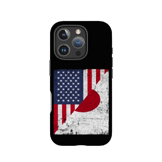 Half USA Flag Half Japan Flag IPhone Cases