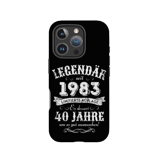 40th Birthday Vintage 1983 IPhone Cases