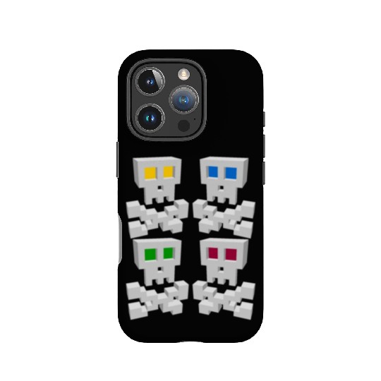 8-bit Pixel Pop Art Style Pirate Flag Skulls IPhone Cases