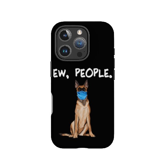 Belgian Malinoi Ew People Dog Wearing Face Mask T IPhone Cases