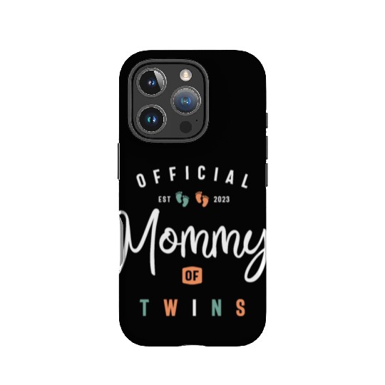 Womens Mommy of Twins New Mom To Be Expecting 2023 IPhone Cases