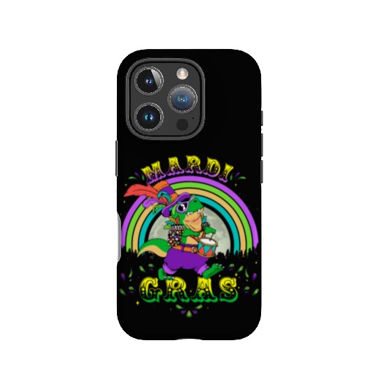 2023 Mardi Gras Party Hat T Rex Drummer Mardi IPhone Cases