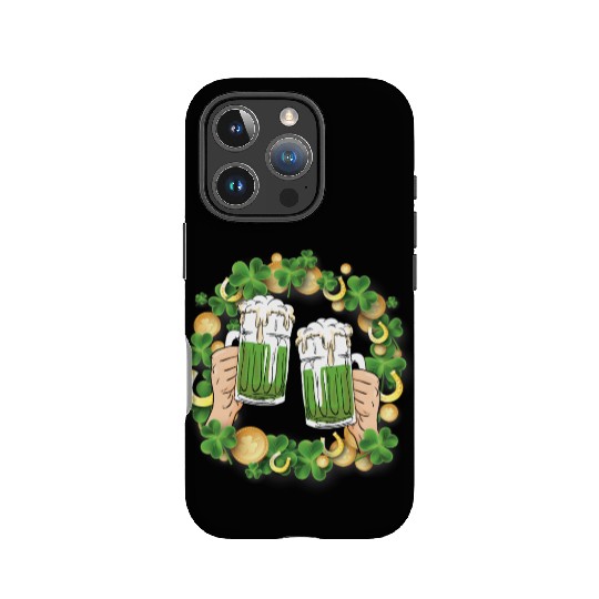 St. Patrick's Day Irish Green Beer, Wine Cups IPhone Cases