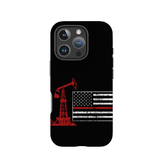 Oilfield Oil Drilling Us Flag IPhone Cases