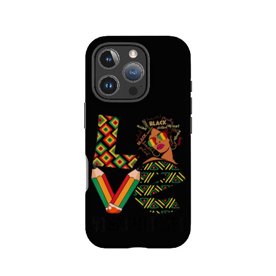 Teacher Love Afro African American IPhone Cases