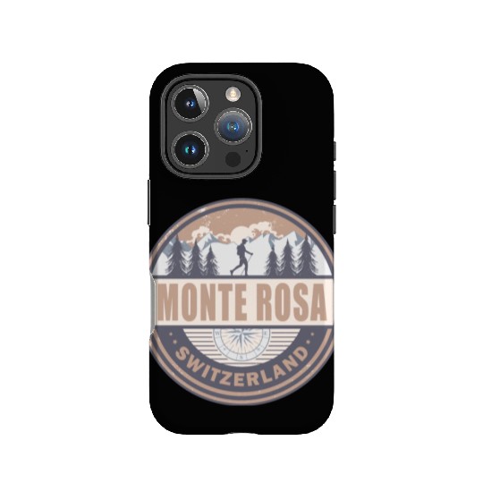 Monte Rosa Switzerland Swiss Alps Vintage Hiking IPhone Cases