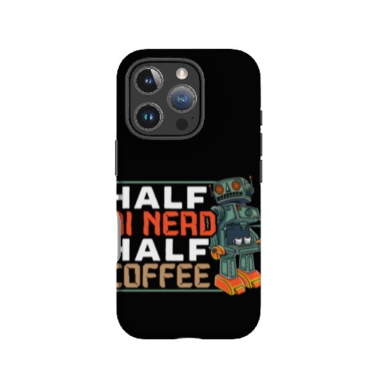 Half AI Nerd Half Coffee Artificial Intelligence IPhone Cases