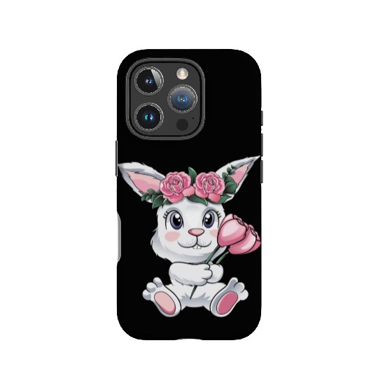 Baby Easter Bunny with Flowers cute Easter Egg IPhone Cases