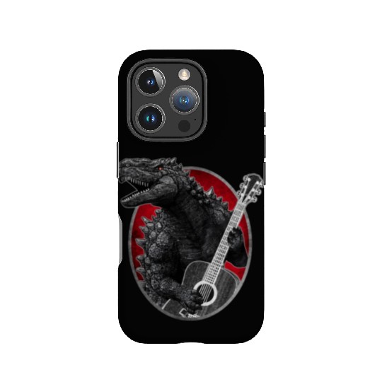 Kaiju playing guitar IPhone Cases