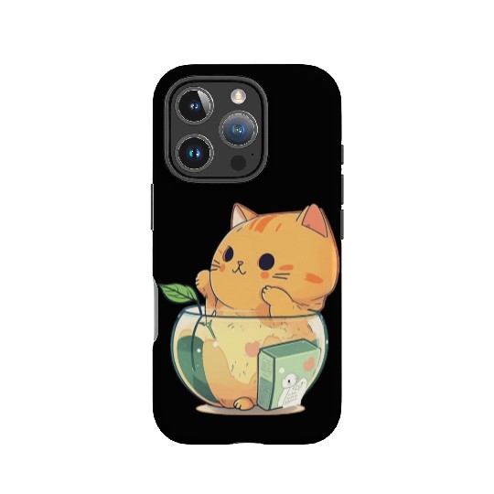 Cat in Fish Bowl IPhone Cases
