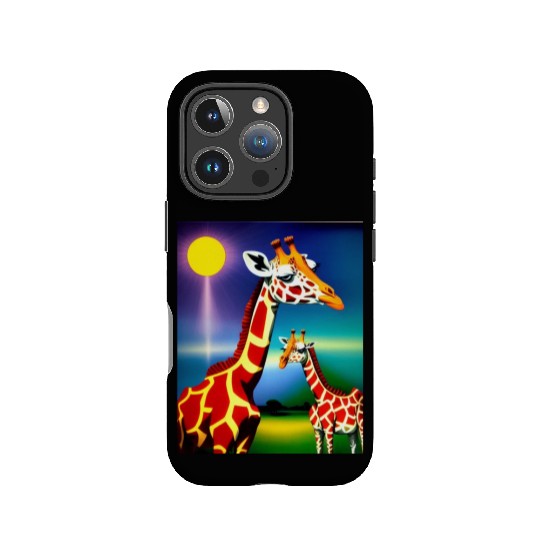 Giraffe in the spectrum of light IPhone Cases