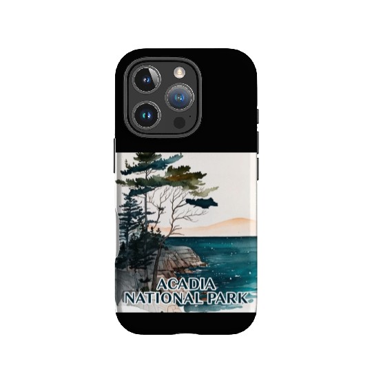 Acadia National Park Watercolor IPhone Cases