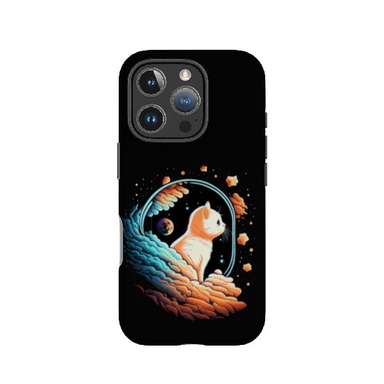 Astronaut Cat Space Cat on Galaxy Cat Lover IPhone Cases