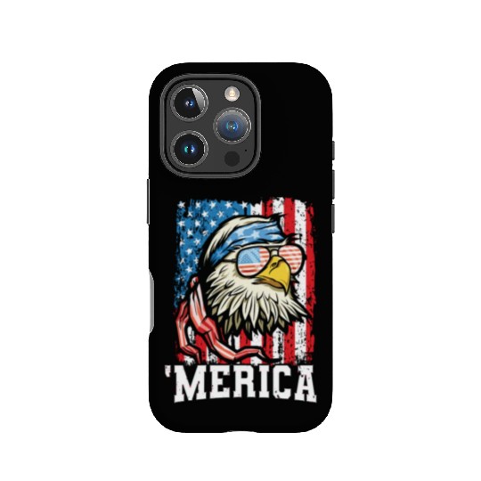 4th of July Bald Eagle USA Flag Patriotic Merica IPhone Cases