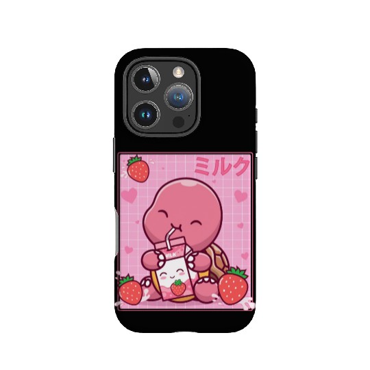 Kawaii Turtle Lover Strawberry Milk Shake Otaku IPhone Cases