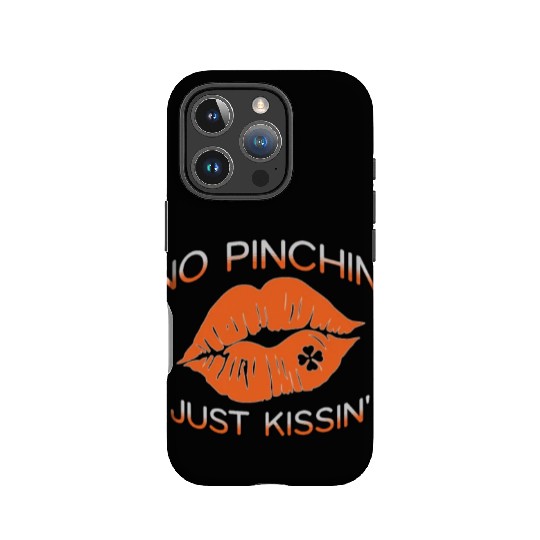 Orange Clover Lips, No Pinching, Kiss Me Irish IPhone Cases