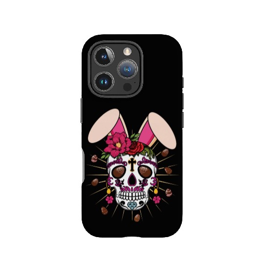Happy Easter Sunday Bunny El Dia De Los Muertos IPhone Cases