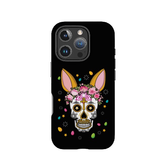 Happy Easter Sunday Bunny Dia De Los Muertos IPhone Cases