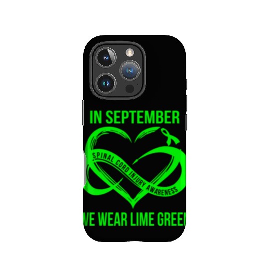 In September We Wear Lime Green Spinal Cord Injury IPhone Cases