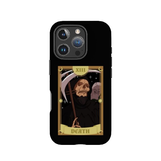 Anime Tarot Card Death Grim Reaper Occult Gothic W IPhone Cases